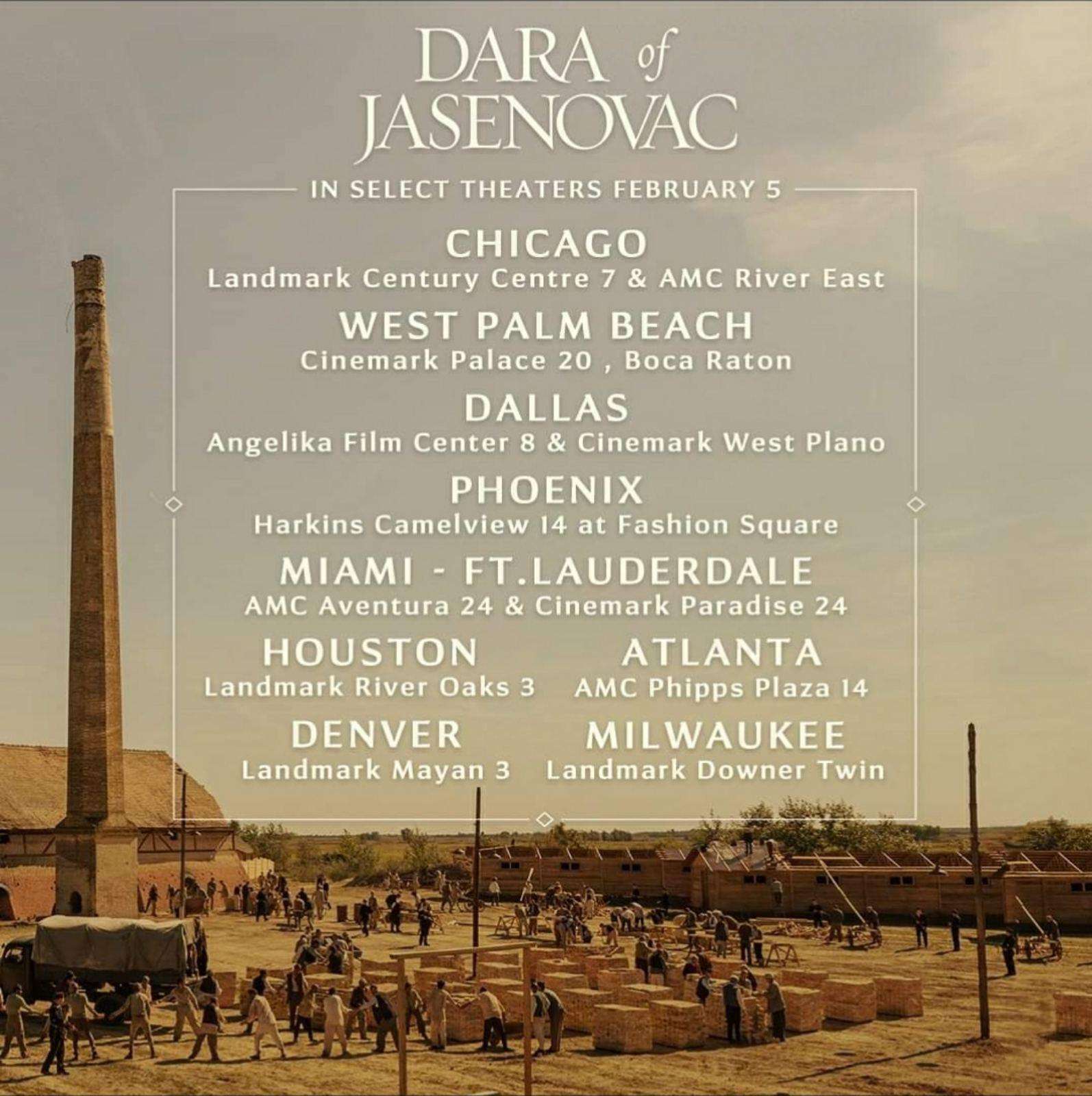 Premijera filma “Dara iz Jasenovca” u Čikagu 5. februara! (Link za kupovinu karata)