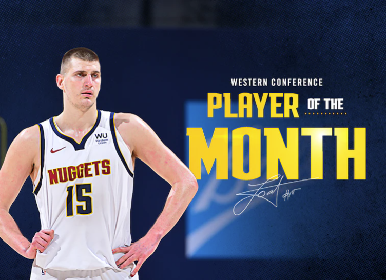 Nikola Jokić ponovo igrač meseca u NBA ligi