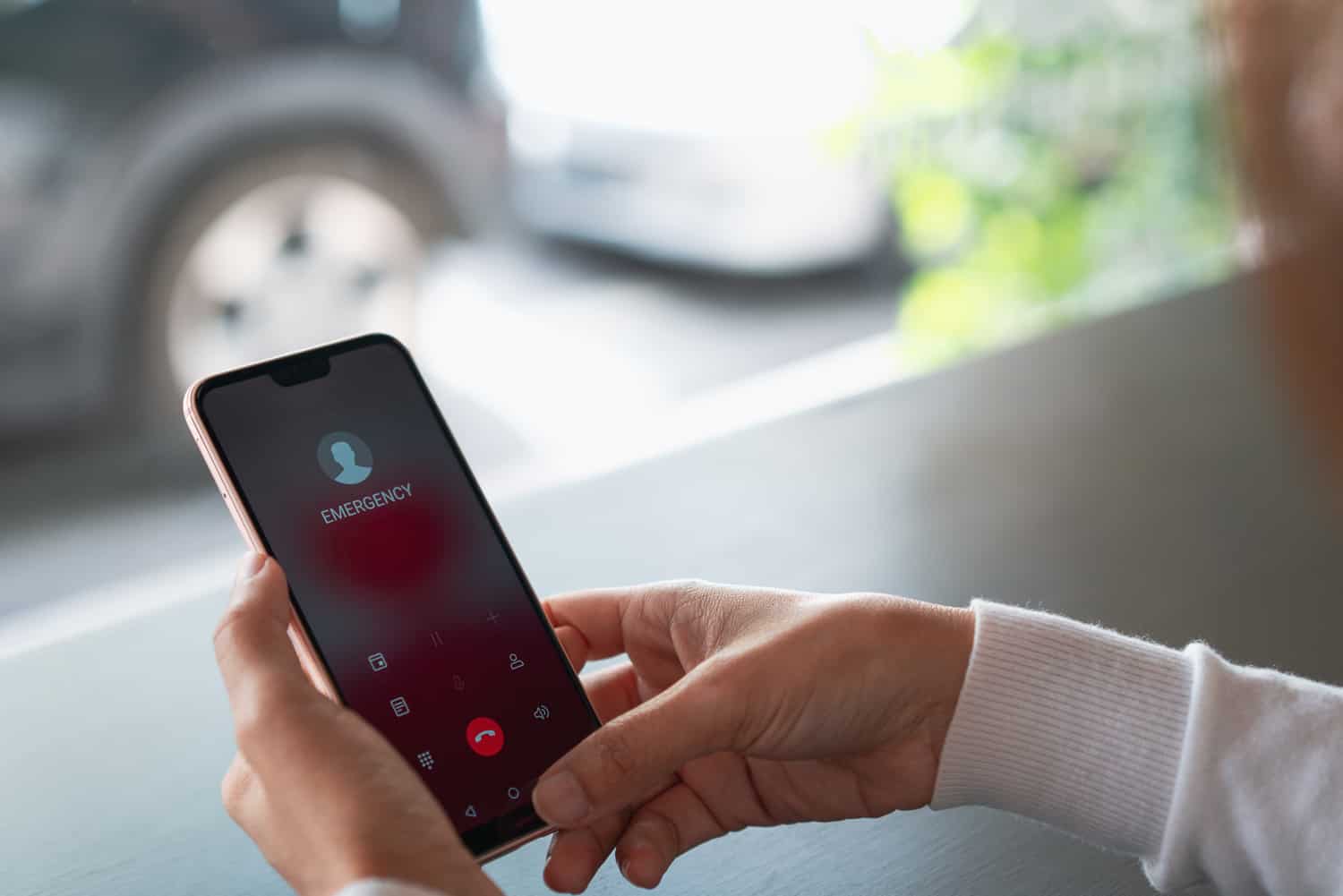 person adding emergency contact to phone