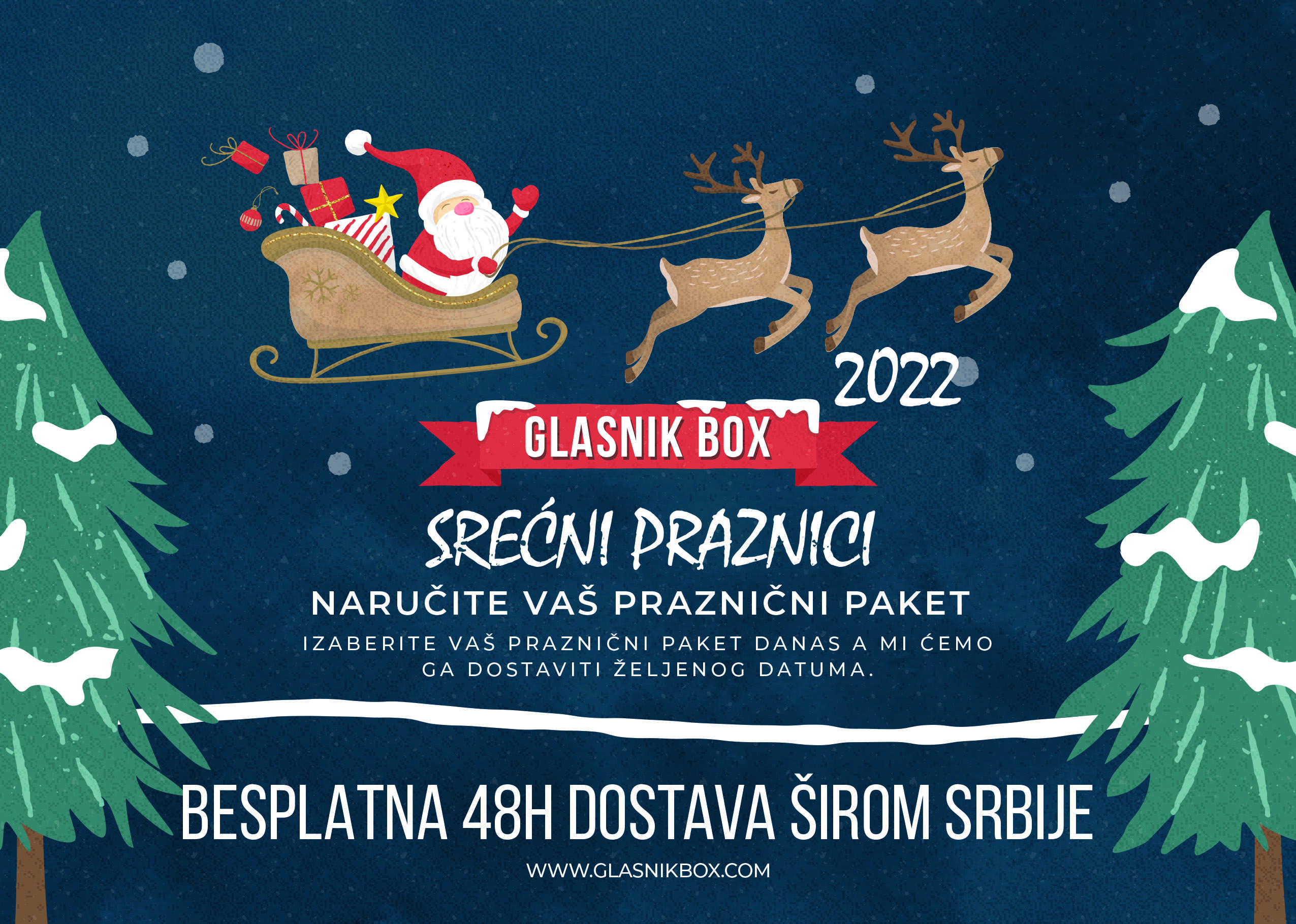 Obradujte svoje najdraže u Srbiji ručno pravljenim prazničnim paketima uz besplatnu dostavu