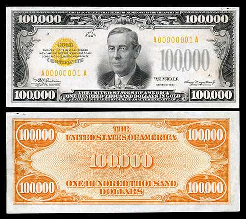 Da li ste nekada videli novčanicu od 100.000 dolara? Ovo je neverovatna priča o njenom nastanku