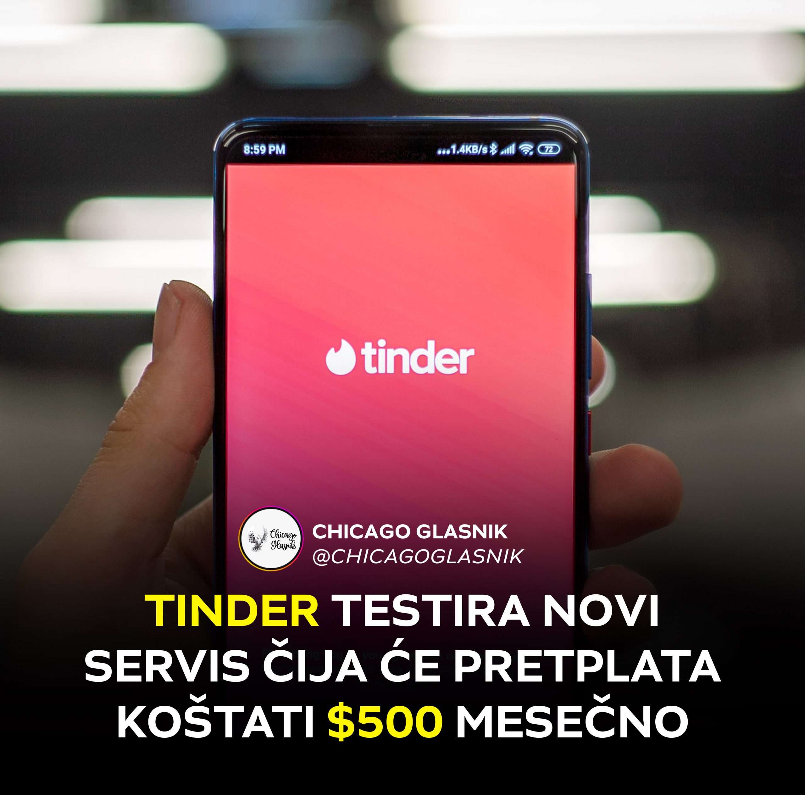 Tinder testira novi servis čija će pretplata koštati $500 mesečno - Chicago Glasnik