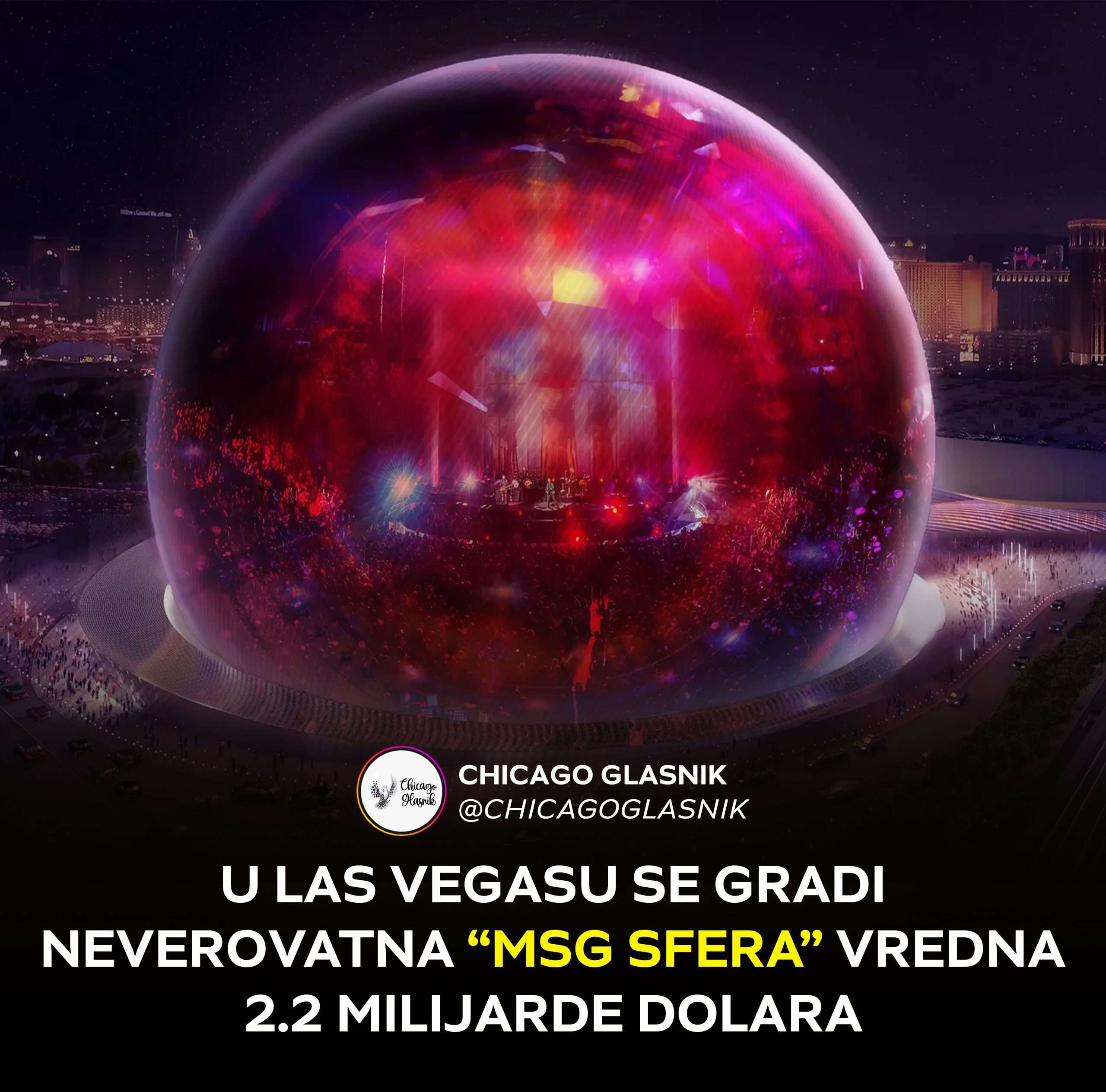 U Las Vegasu se gradi neverovatna "MSG SFERA" vredna 2.2 milijarde dolara