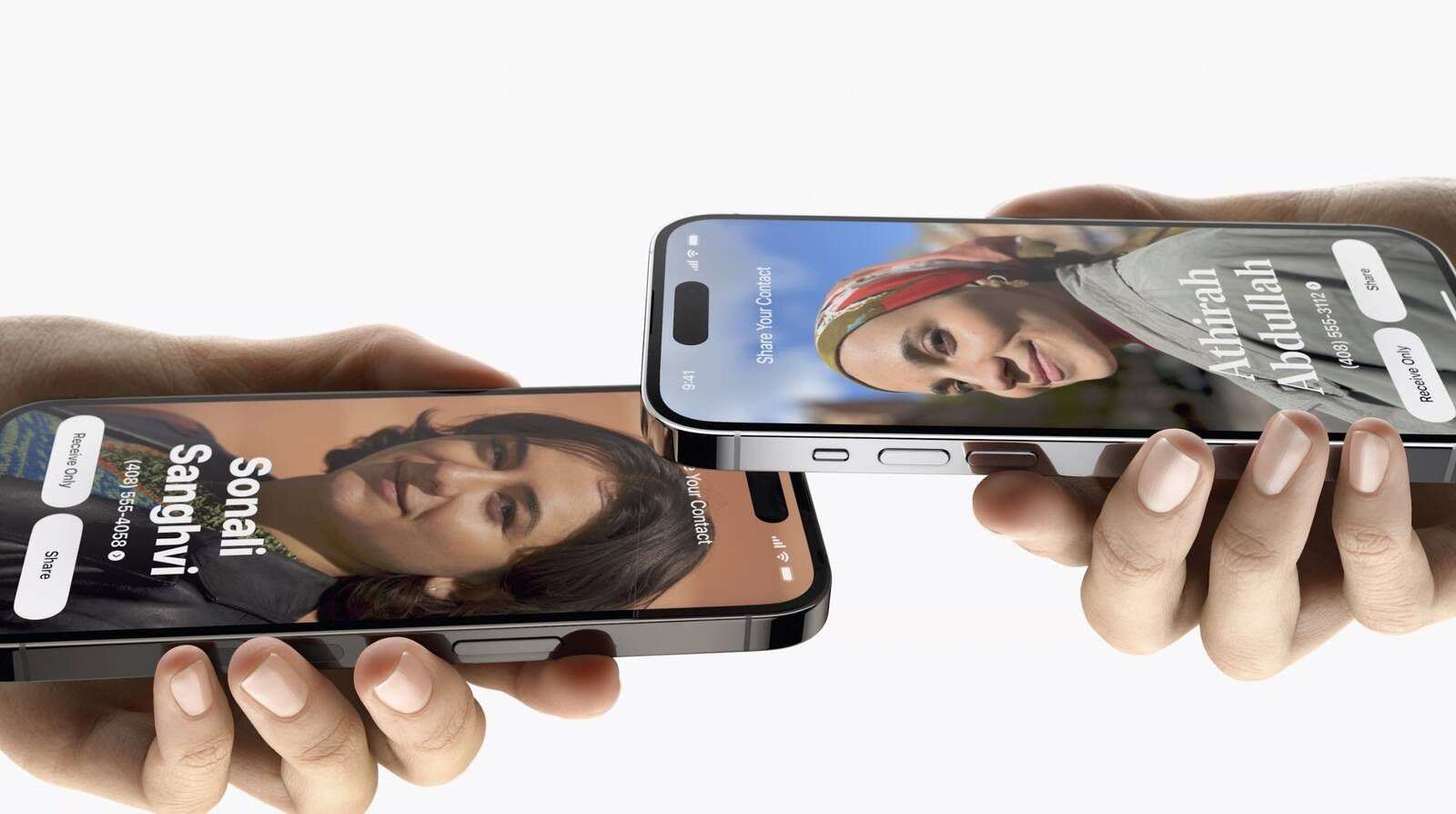 Apple predstavio novu funkciju 'NameDrop' za deljenje podataka između iPhone uređaja