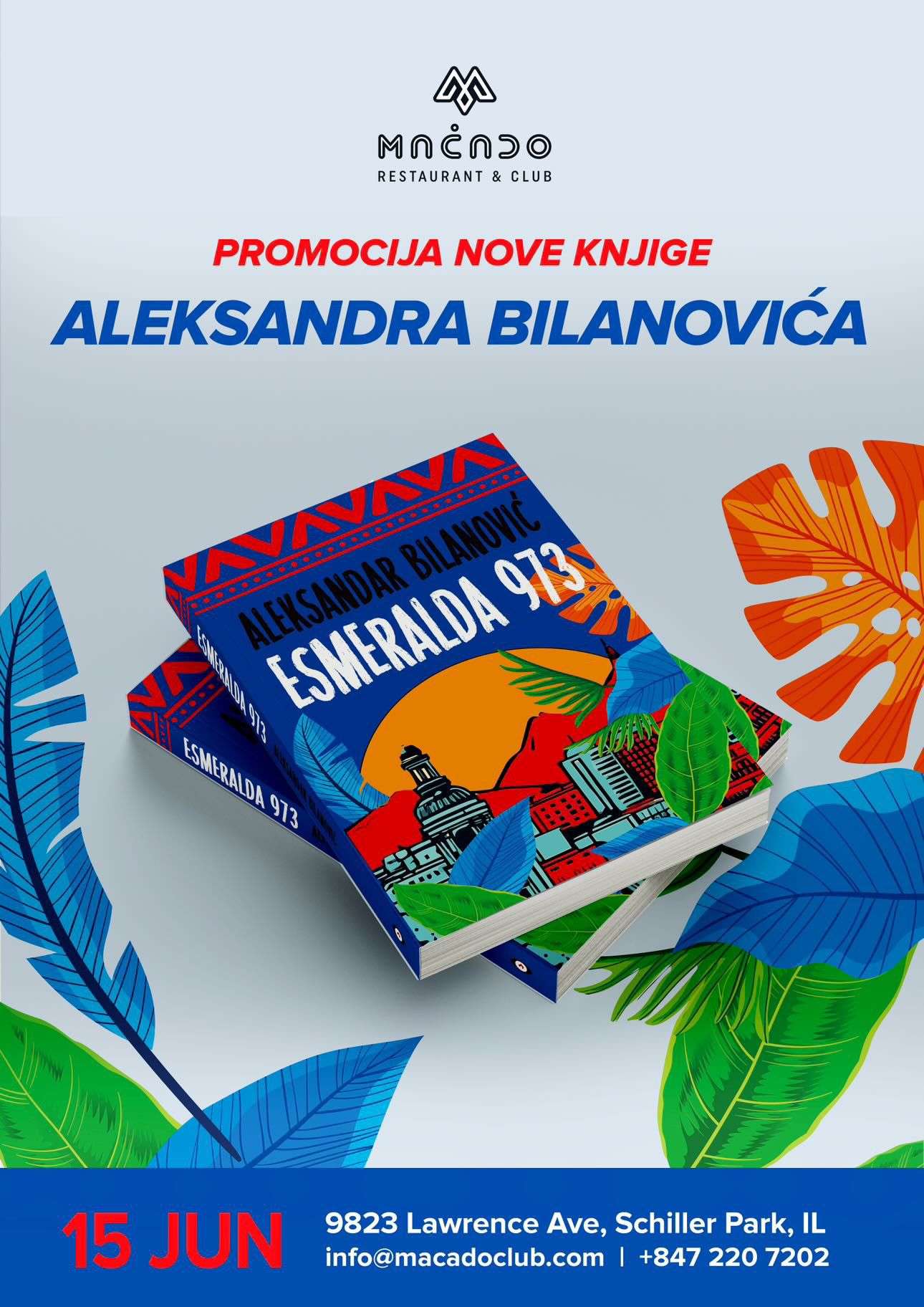 Promocija knjige Esmeralda 973, Aleksandra Bilanovića u Čikagu - Chicago Glasnik