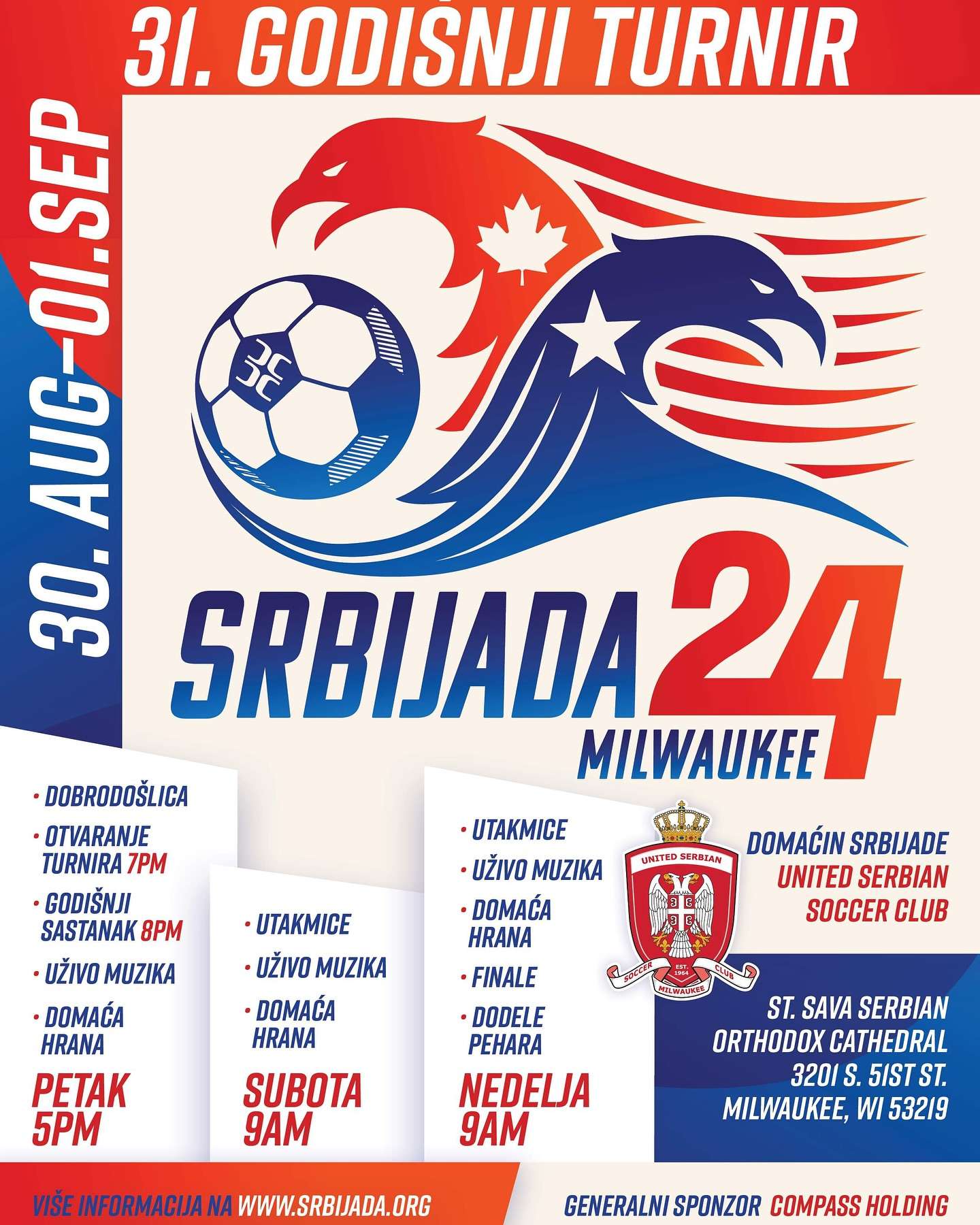 Srbijada 2024 – najveći sportski događaj srpske dijaspore u Milvokiju