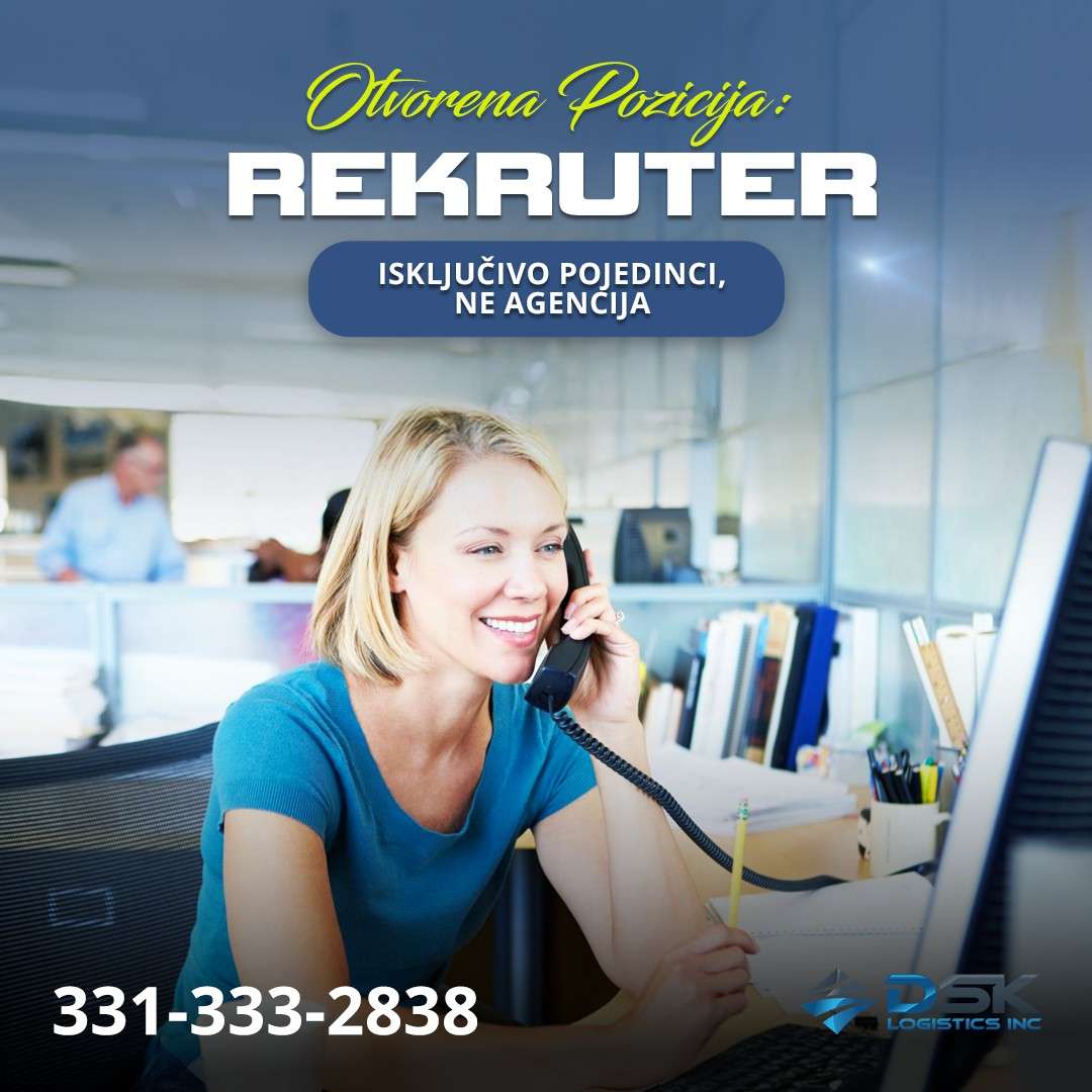 Trucking kompaniji potrebni rekruteri – isključivo pojedinci. Rad iz kancelarije u Novom Sadu - Chicago Glasnik