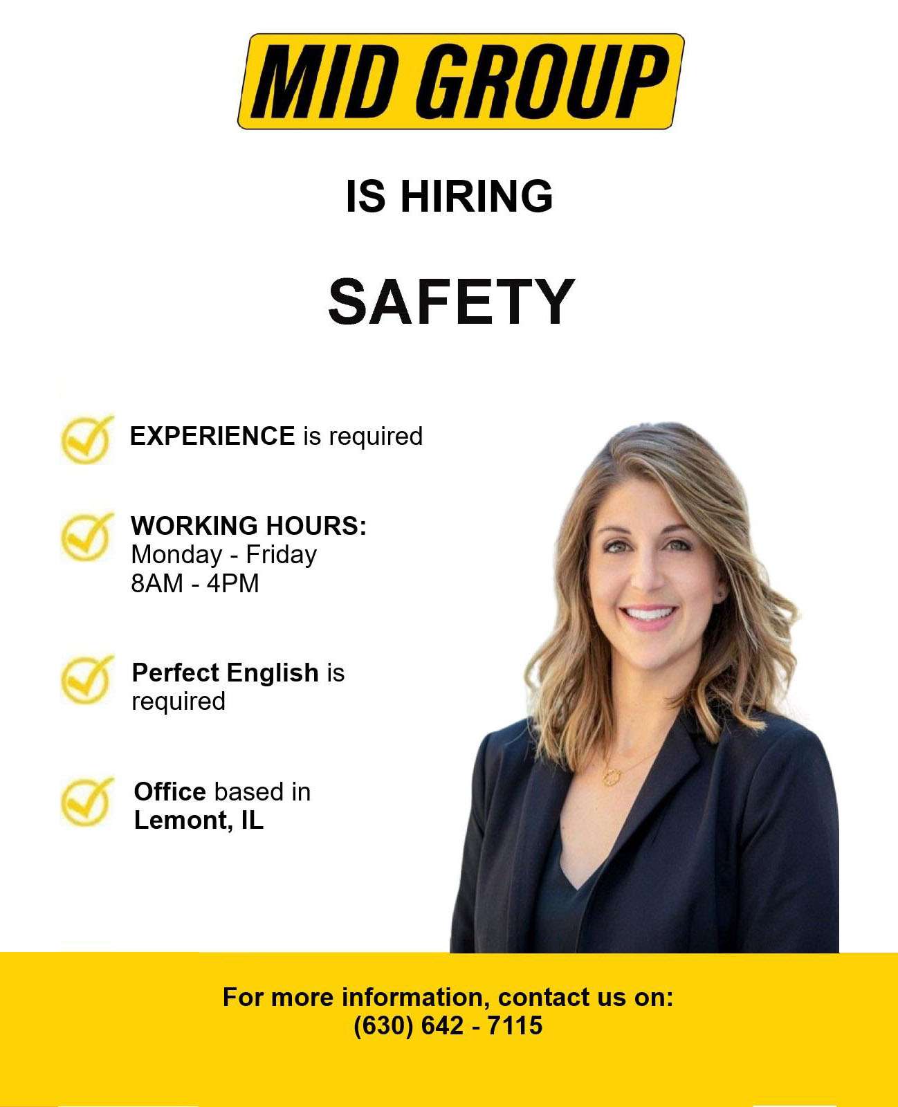 MID Grouop INC is hiring – SAFETY POSITION  - Chicago Glasnik