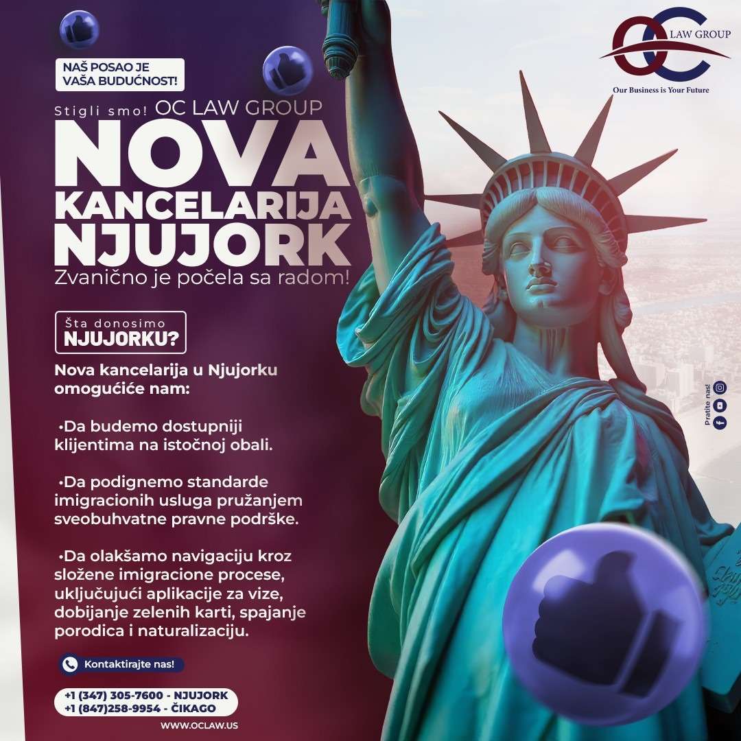 OC LAW GROUP LLC otvorio novu advokatsku kancelariju u Njujorku!