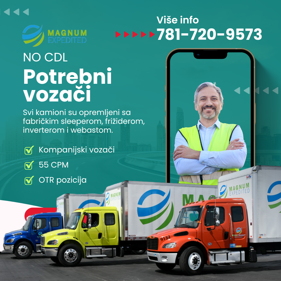 Potrebni kompanijski vozači za Box kamione - 55 CPM - Chicago Glasnik