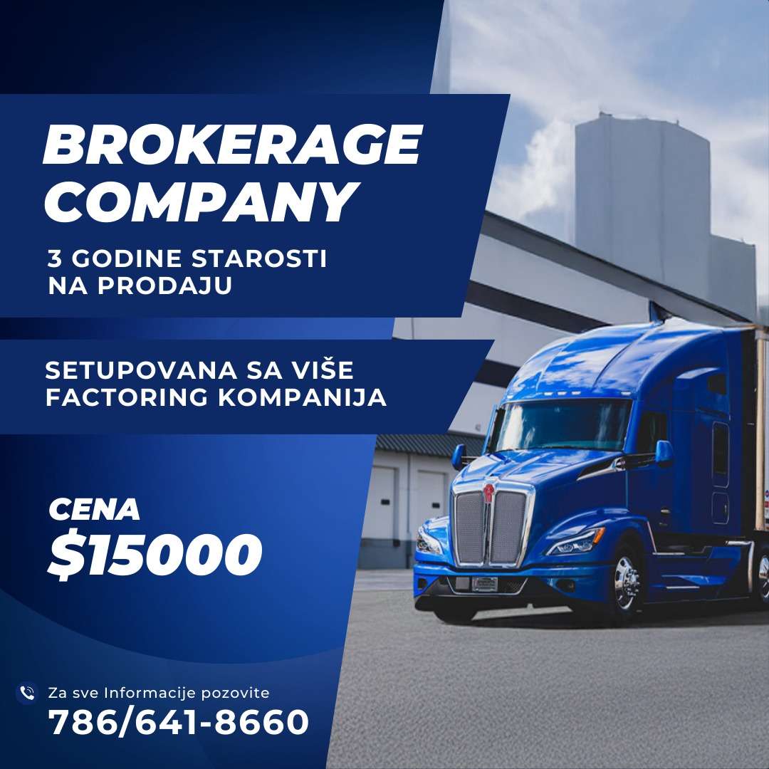 Brokerage kompanija stara 3 godine na prodaju - Chicago Glasnik