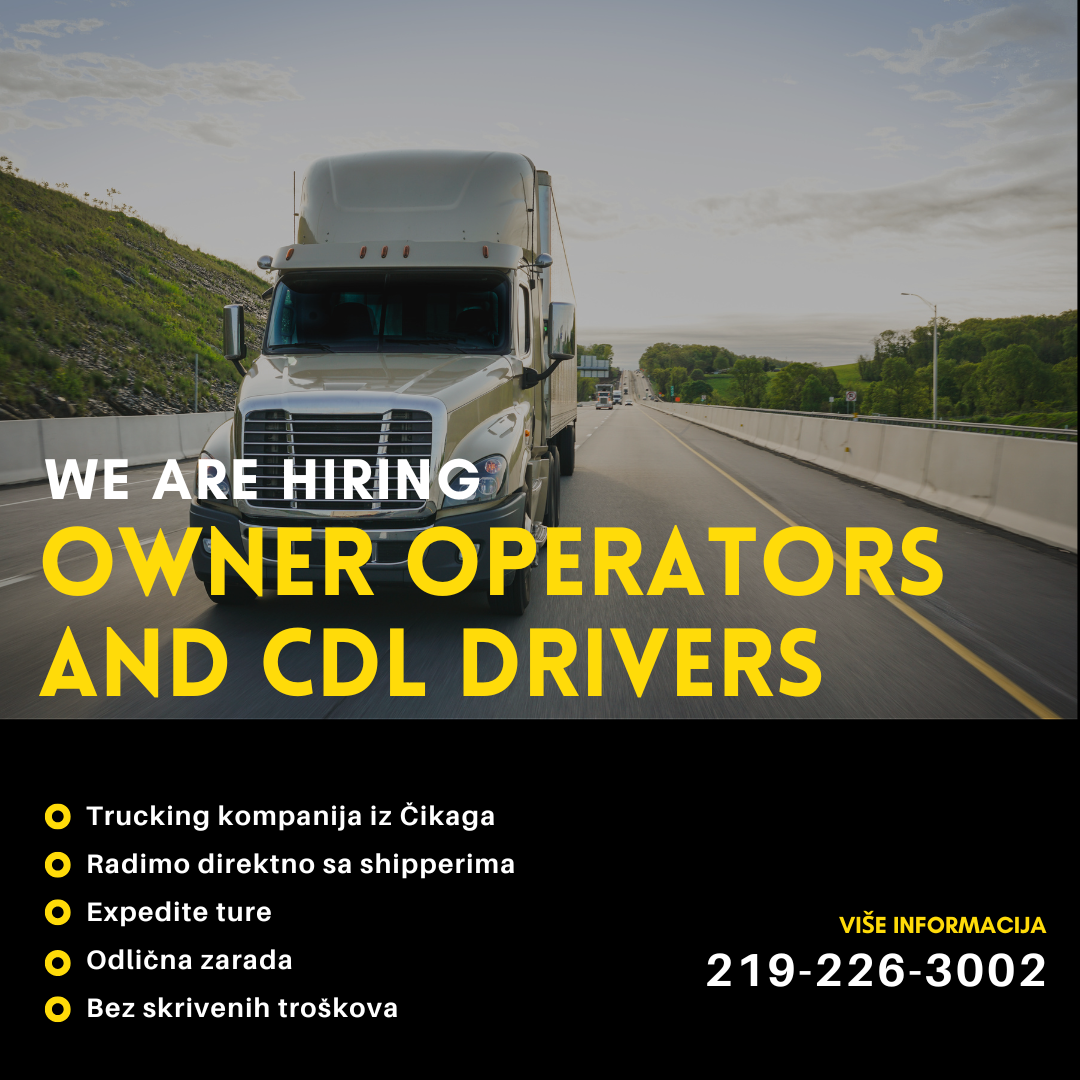 Trucking kompanija iz Čikaga zapošljava – odlična zarada i siguran posao! - Chicago Glasnik