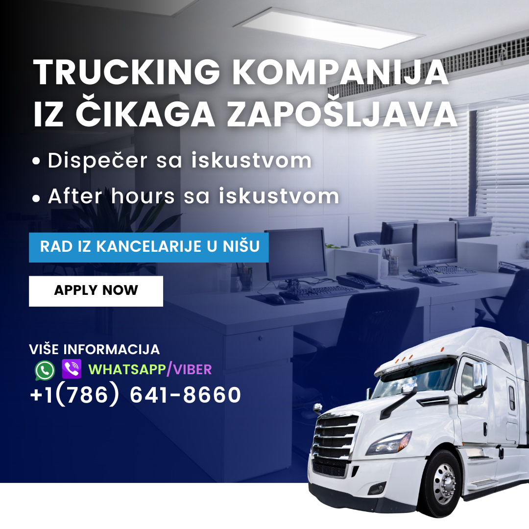 Zapošljavamo dispečere i after hours sa iskustvom za rad iz kancelarije u Nišu - Chicago Glasnik