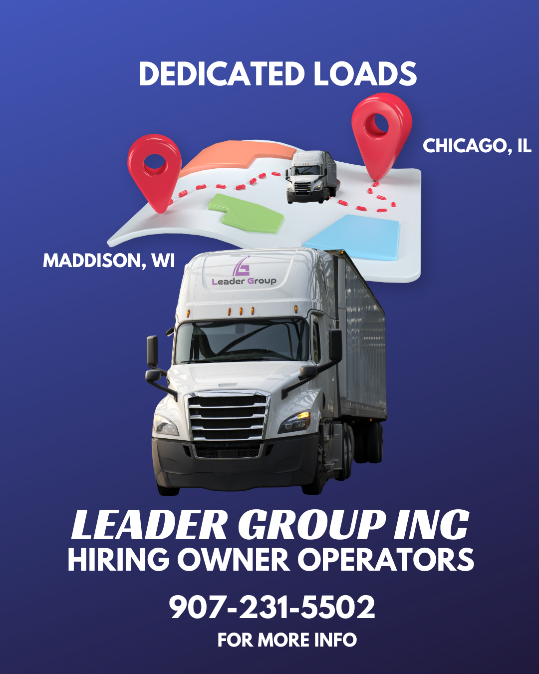 Now Hiring Owner Operators for Dedicated Loads Between Madison, WI and Chicago, IL - Chicago Glasnik