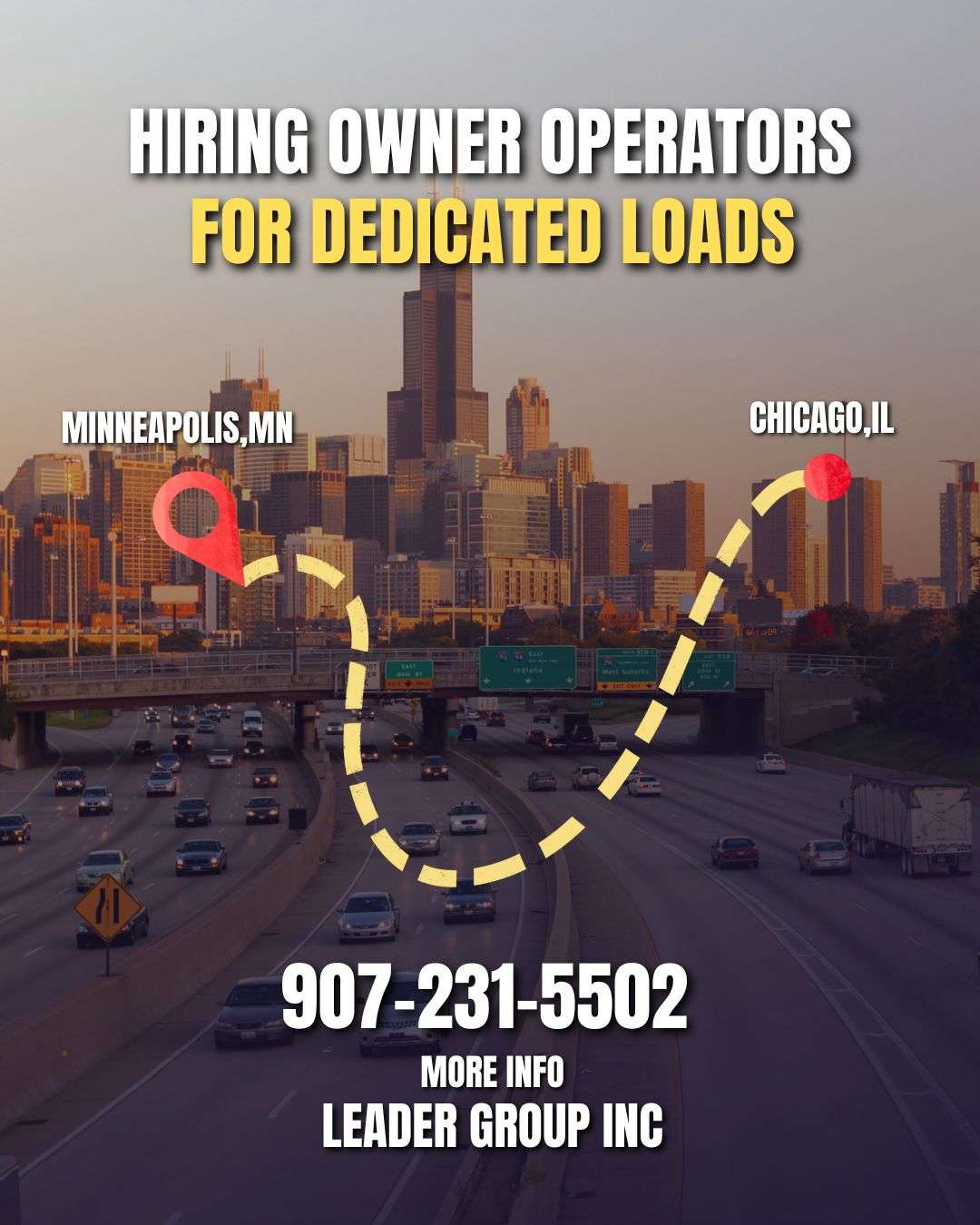 Hiring Owner Operators - Dedicated Loads Minneapolis - Chicago - Chicago Glasnik
