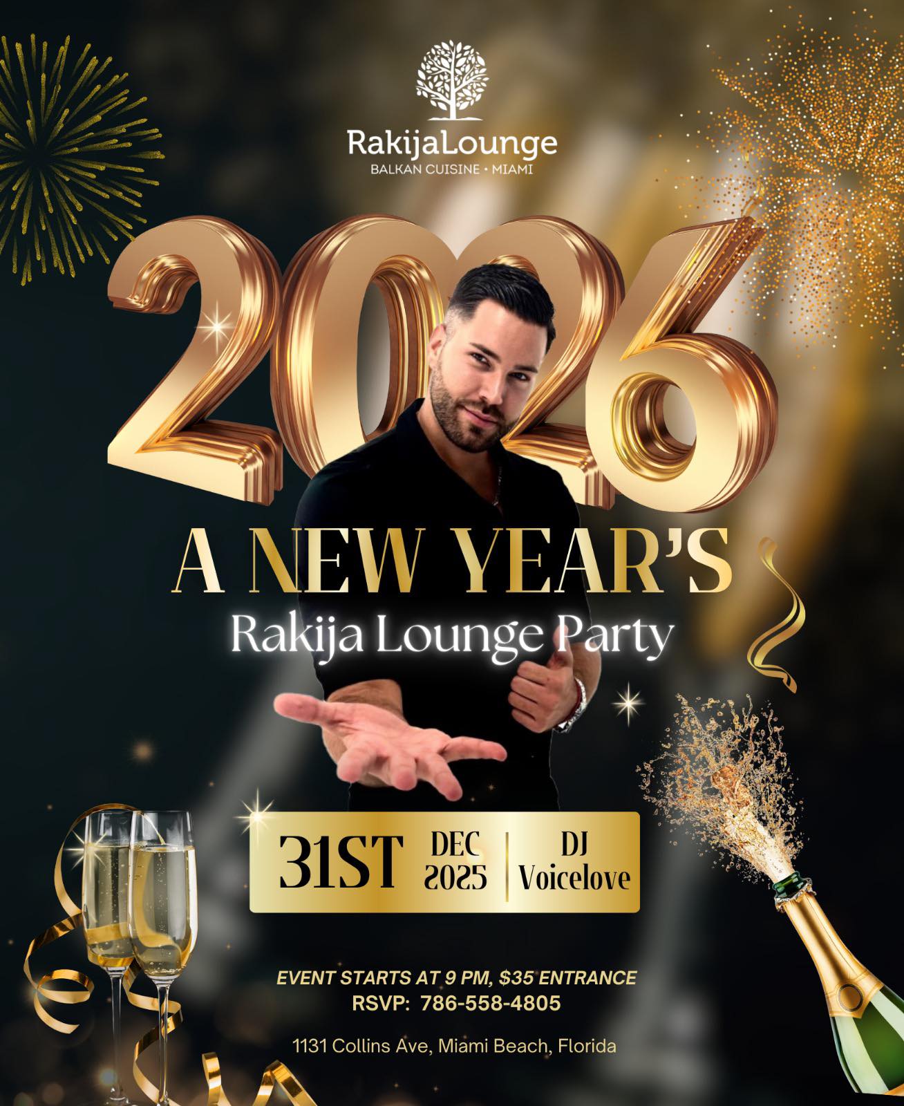 New Years at Rakija Lounge in Miami