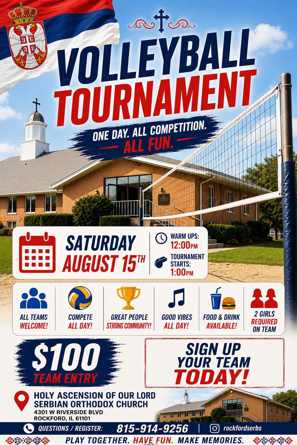 Serbian Community Volleyball Tournament – August 15, 2026