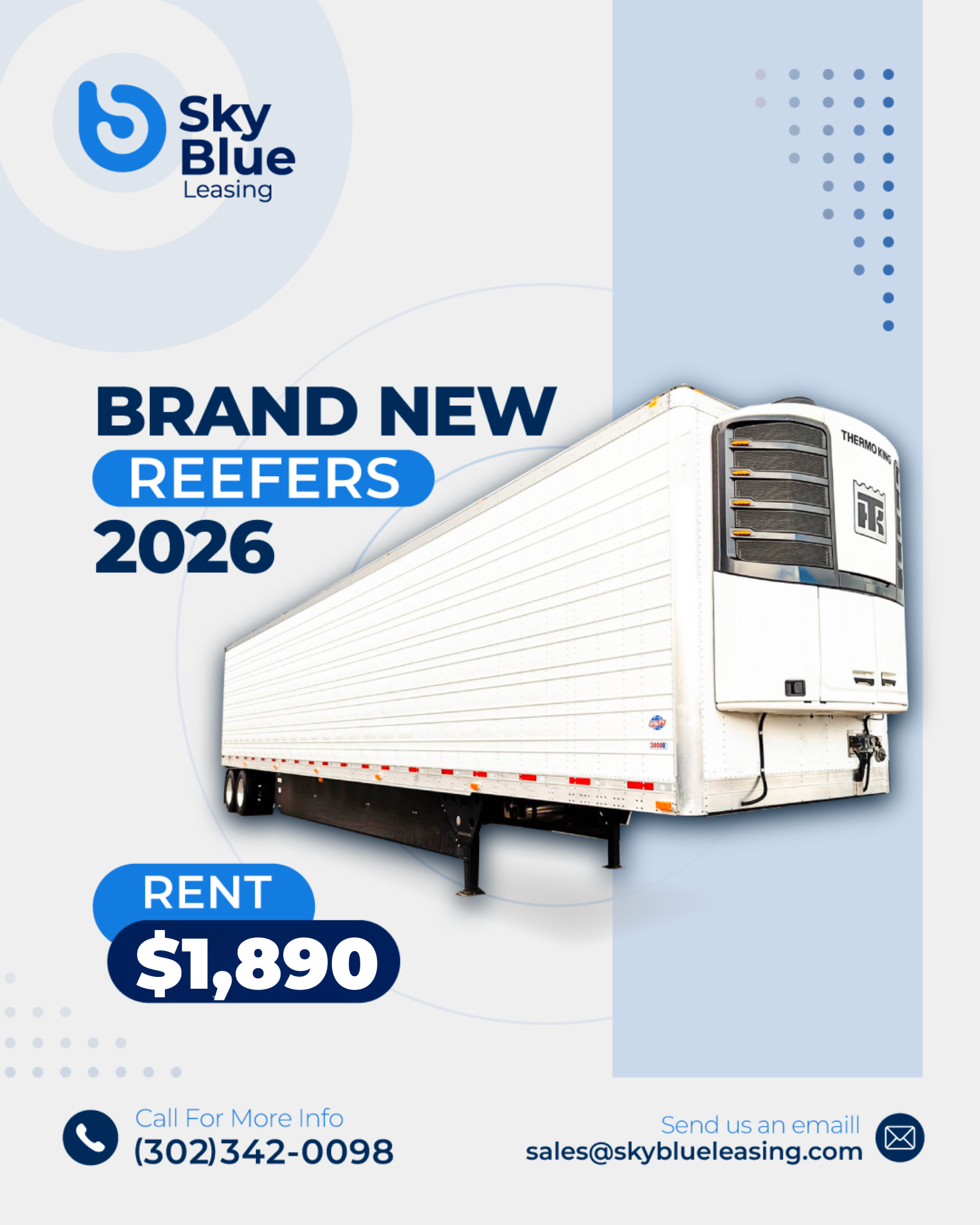 Upgrade Your Fleet with Sky Blue Leasing’s 2026 Reefers