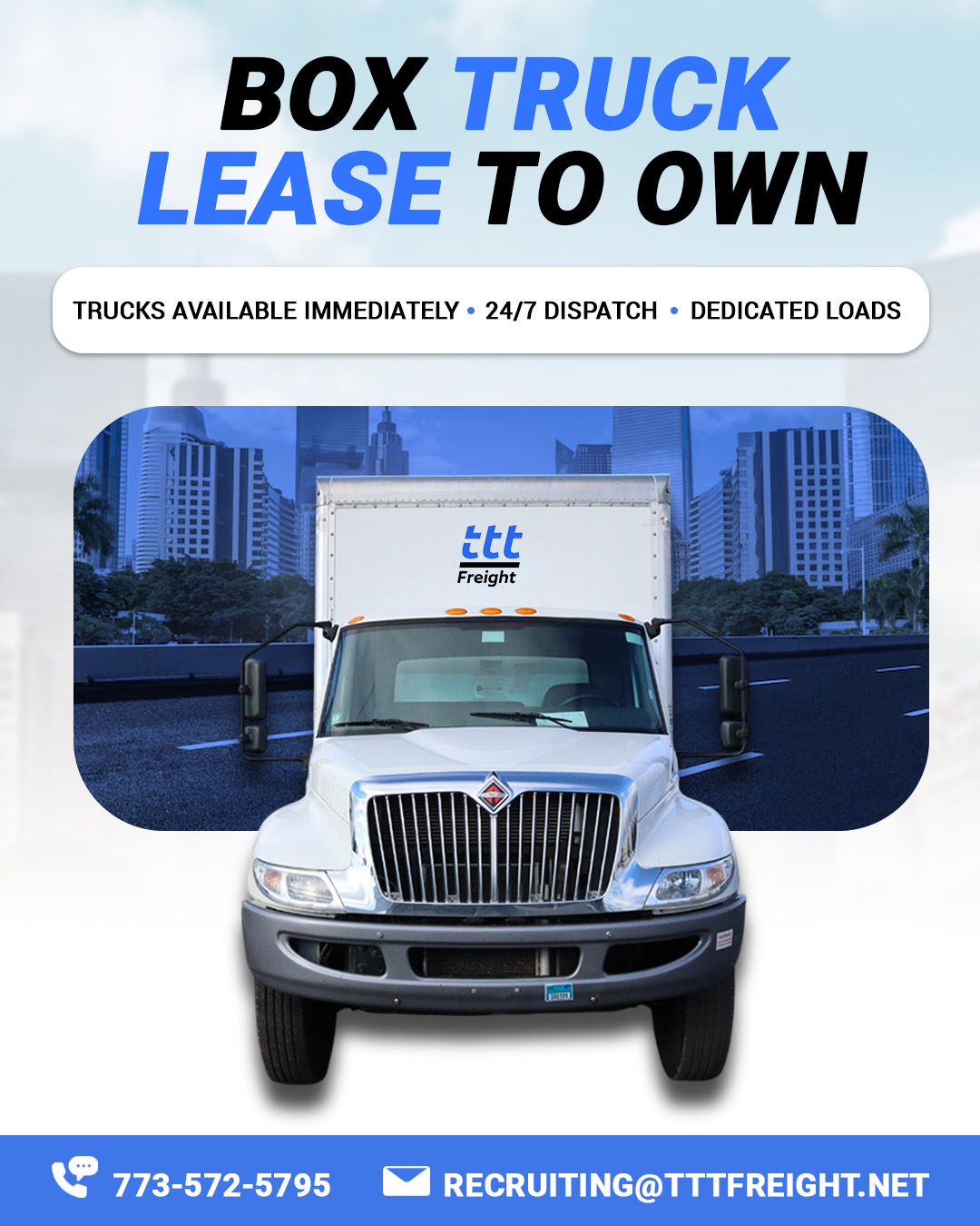 Box Trucks Lease To Own at TTT Freight