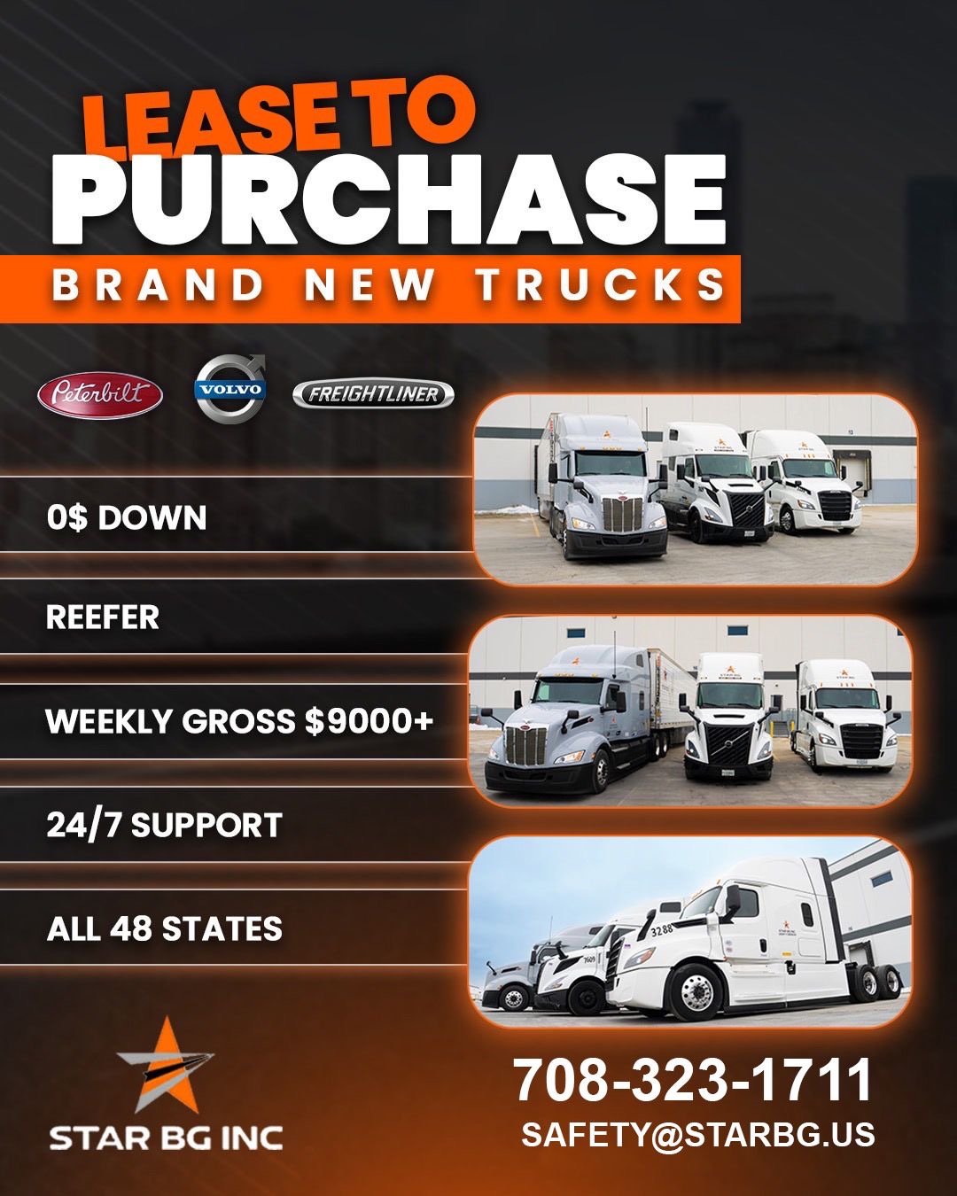 Lease-to-Purchase Brand New Trucks – $0 Down at Star BG
