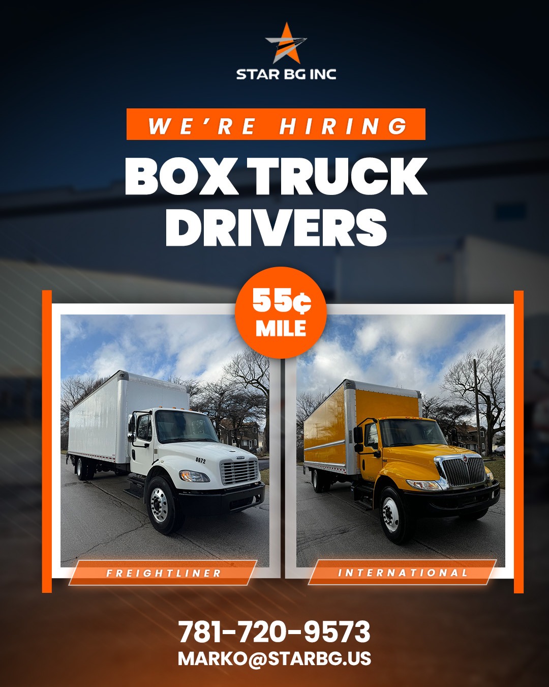 Box Truck Drivers Wanted at STAR BG INC!