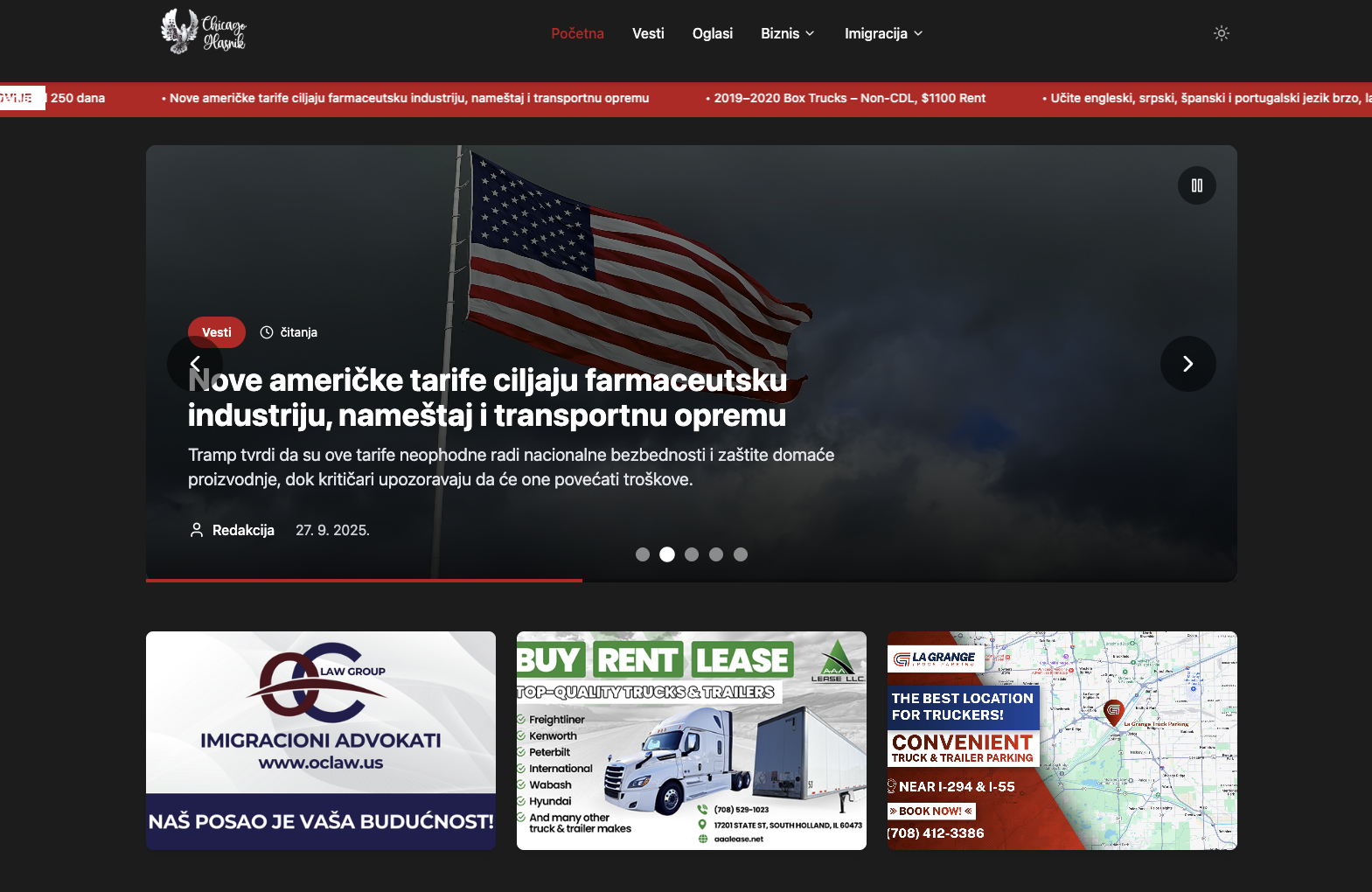 Novi redizajnirani portal Chicago Glasnik – brži, moderniji