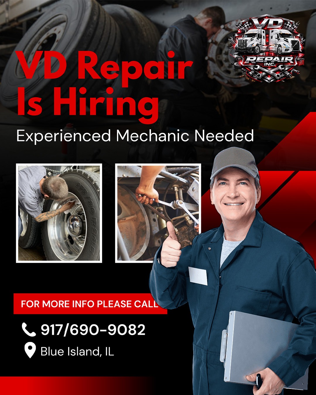 Now Hiring Truck Mechanic – Join VD Repair Team