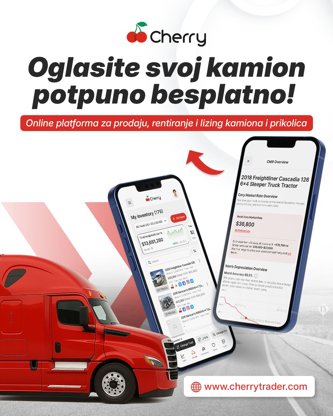 Prodajte ili Iznajmite Kamion Brže uz Cherry Trader