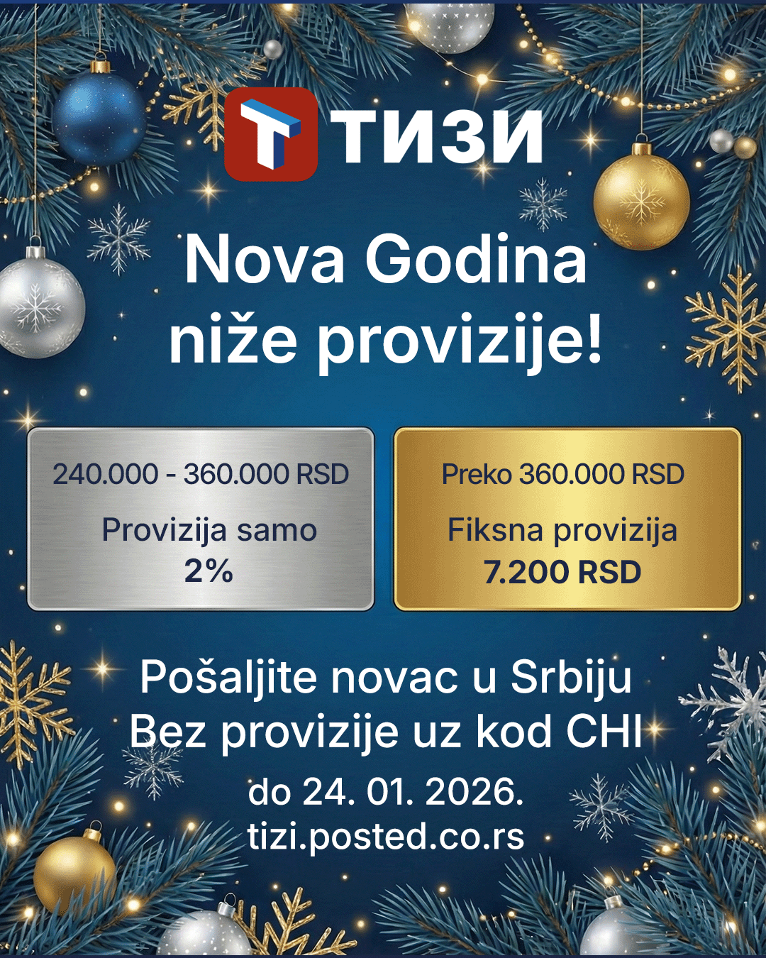 Nove pogodnosti za slanje novca u Srbiju uz TIZI u 2026. god