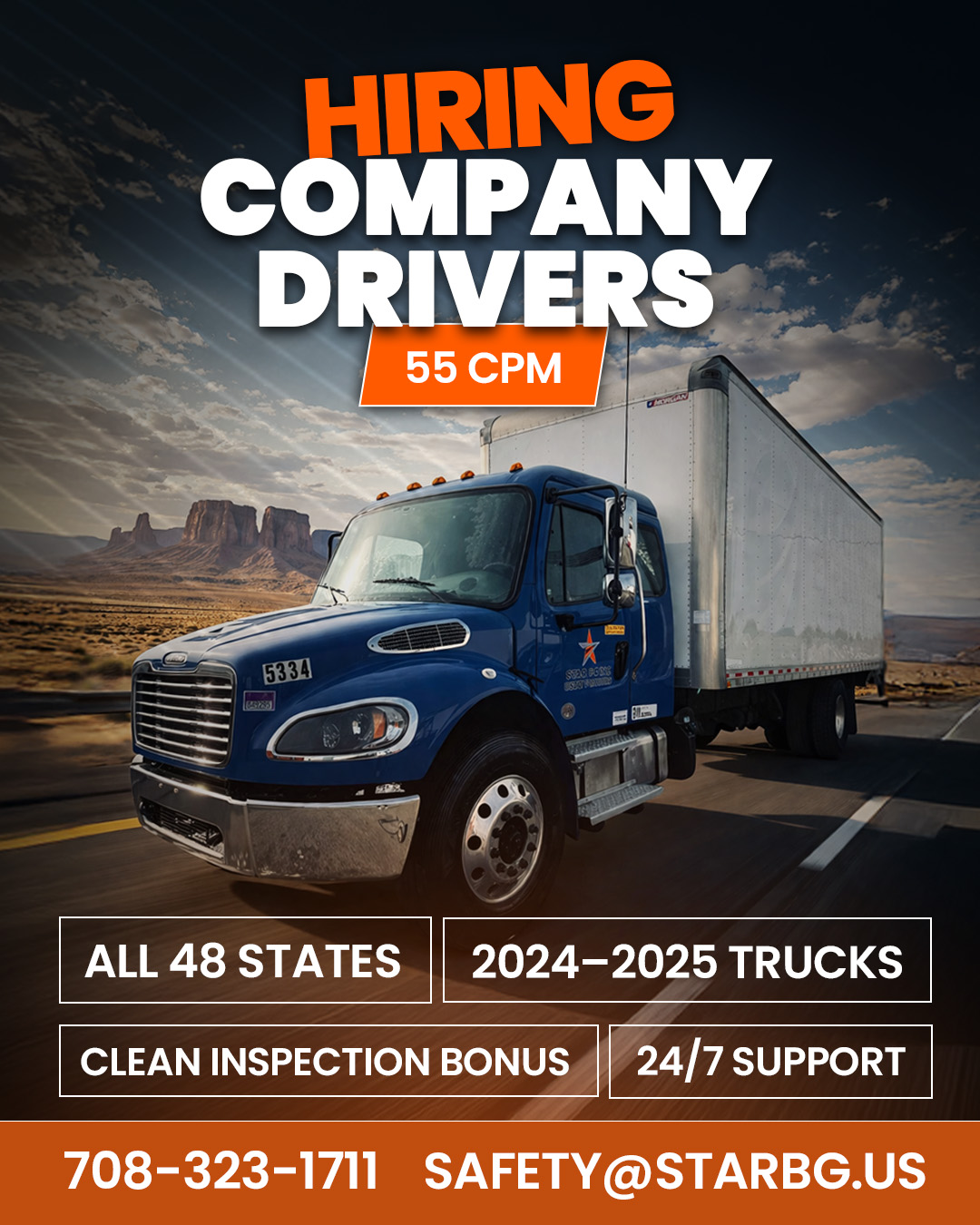 Company Drivers Wanted – Consistent Miles, 24/7 Support, Top
