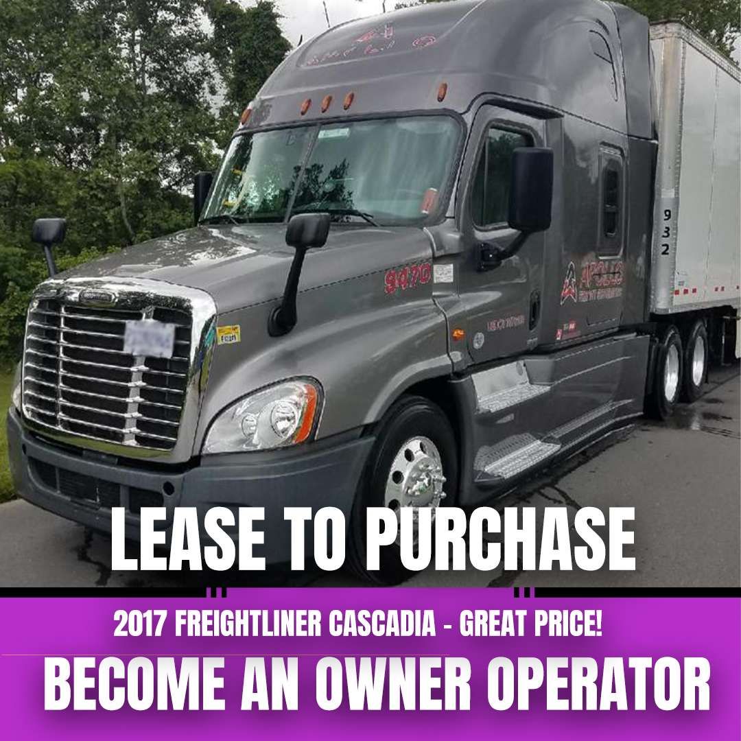 Lease To Purchase This 2017 Freightliner Cascadia! $65000