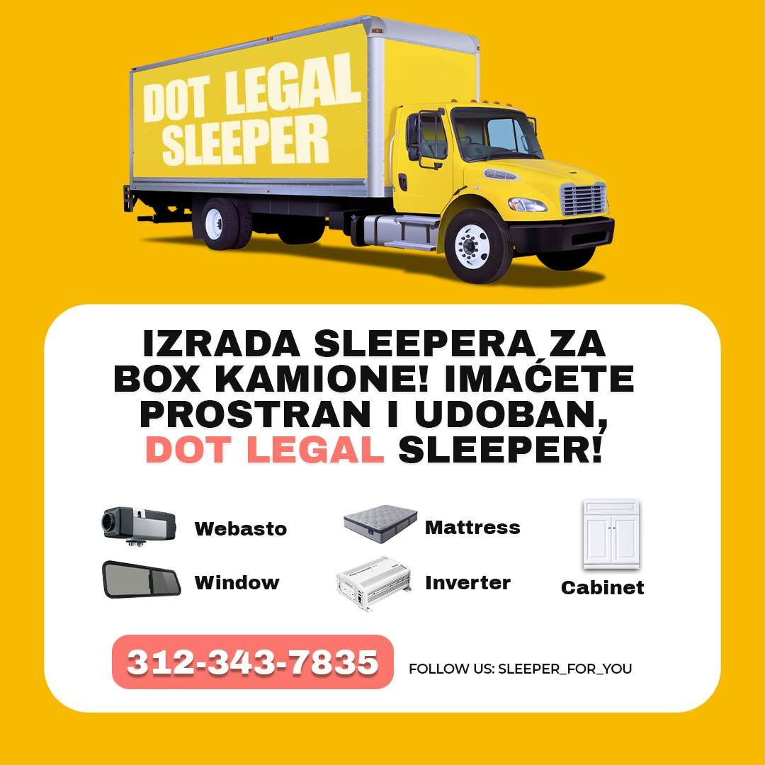 Izrada DOT Legal sleepera za box kamione