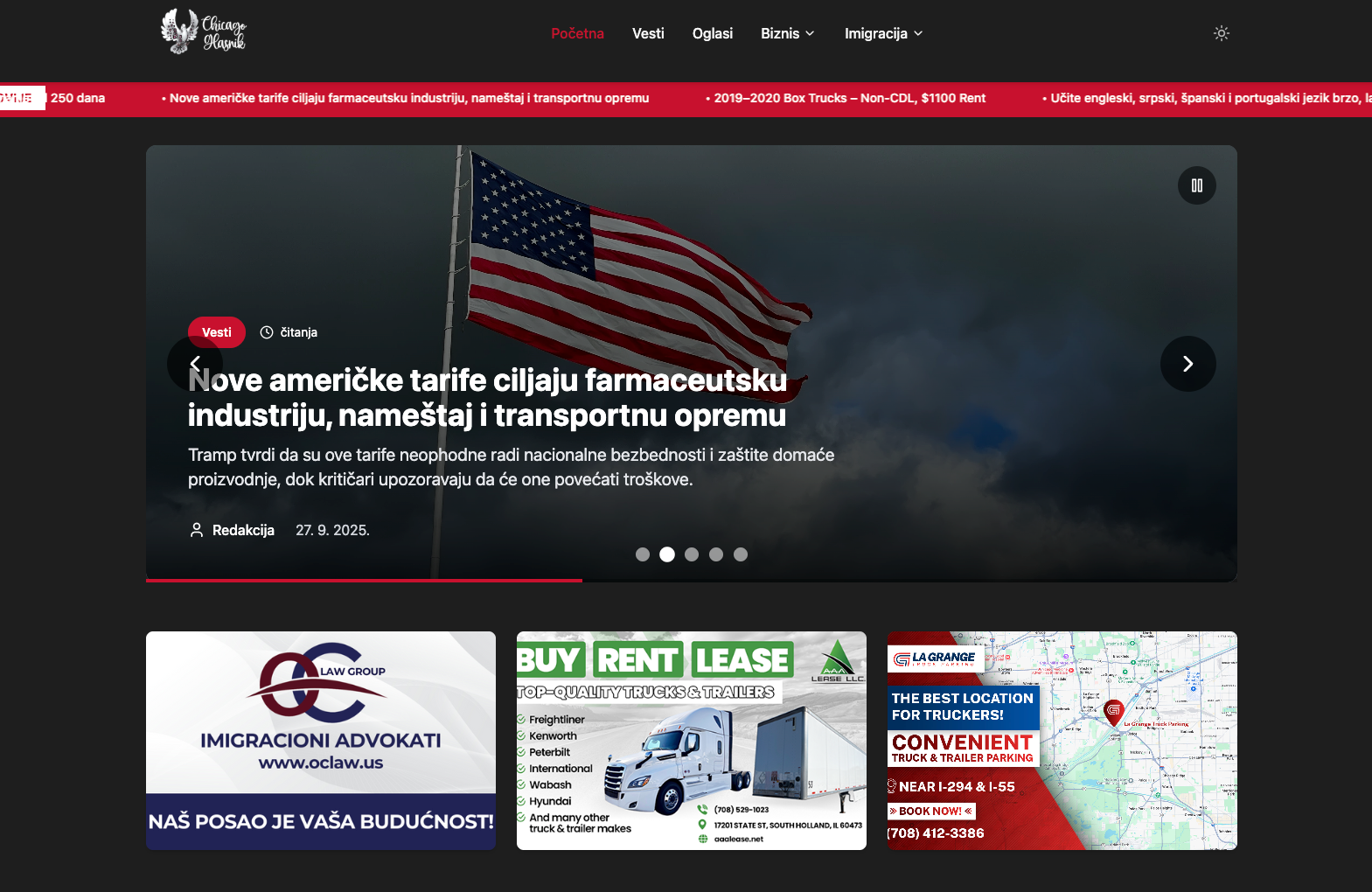 Novi redizajnirani portal Chicago Glasnik – brži, moderniji i pregledniji